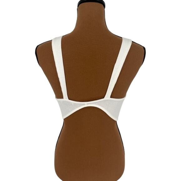 Zara White Ribbed Knit Crop Top – Size Small - Picture 3 of 5